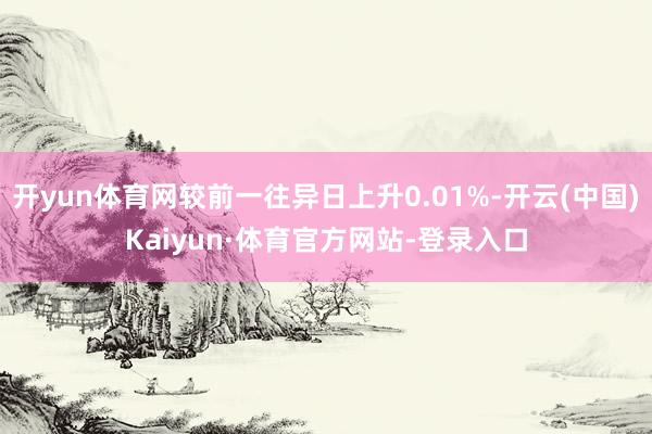 开yun体育网较前一往异日上升0.01%-开云(中国)Kaiyun·体育官方网站-登录入口